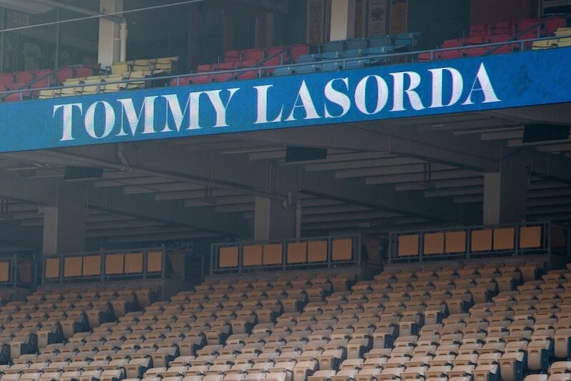 Tommy Lasorda sign, Dodger Stadium