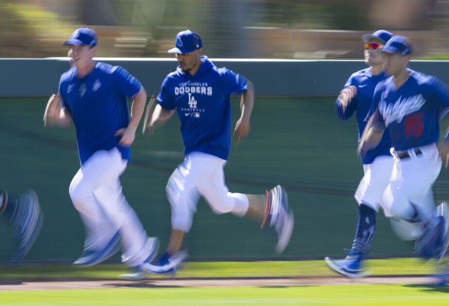 Austin Barnes, Mookie Betts, AJ Pollock, Will Smith, 2022 Spring Training