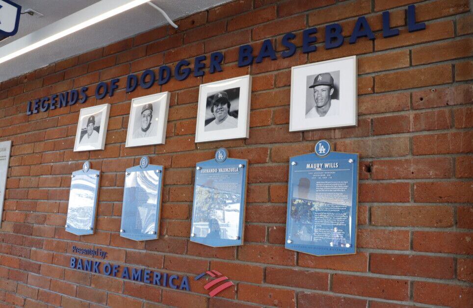 Legends of Dodger Baseball plaques
