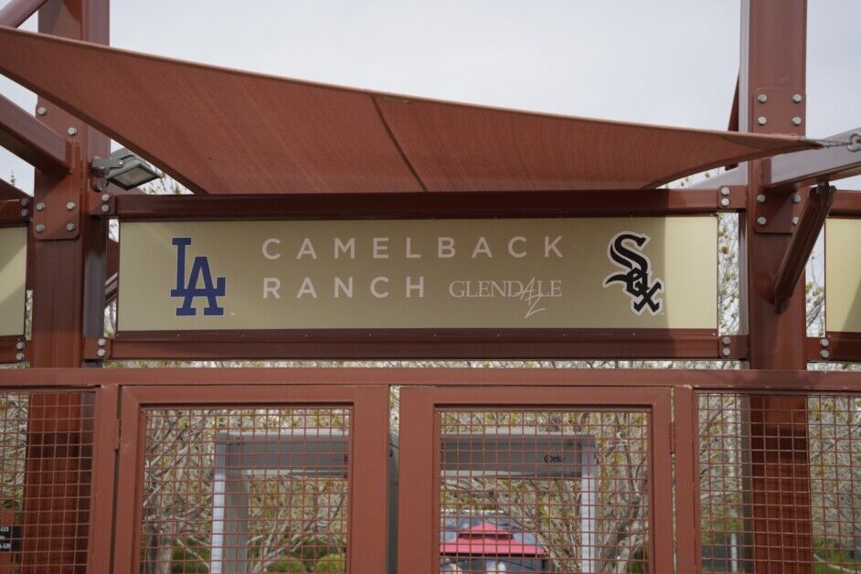 Camelback Ranch entrance sign, 2023 Spring Training