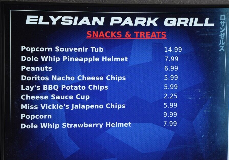 Elysian Park Grill Menu, Dodger Stadium Dole Whip Elysian Park Grill Menu, Dodger Stadium Dole Whip
