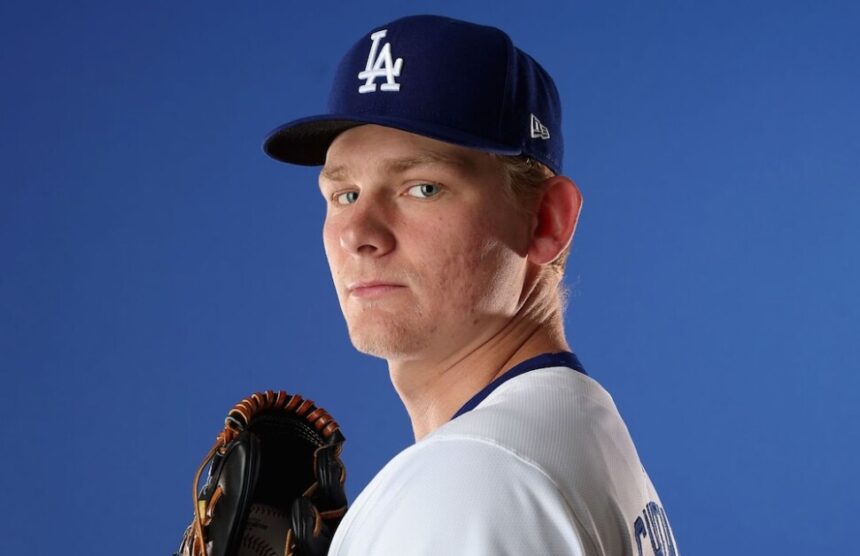Emmet Sheehan, Dodgers photo day, 2025 Spring Training