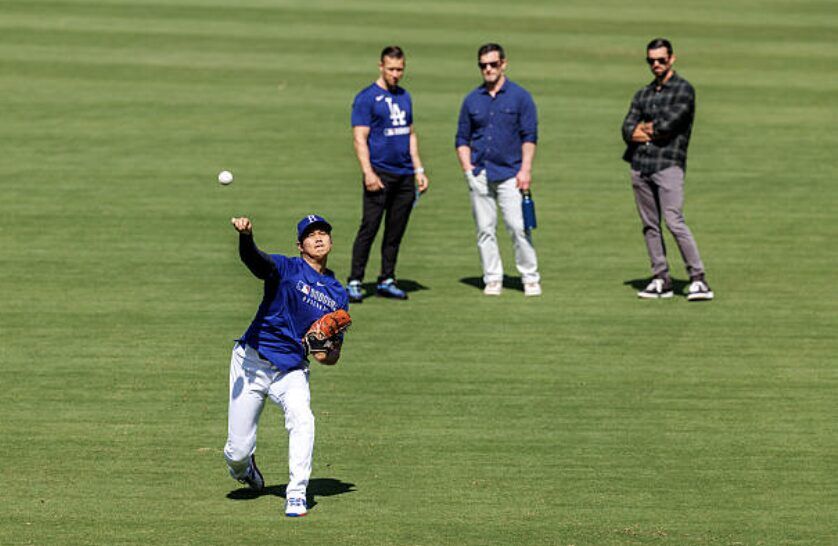 Shohei Ohtani, Thomas Albert, Andrew Friedman, Brandon Gomes