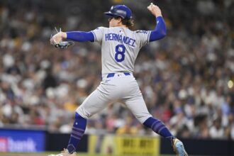 Kiké Hernández pitching helmet