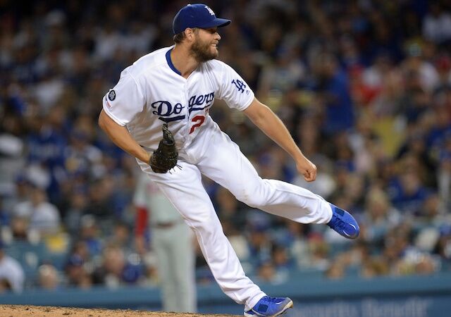 Los Angeles Dodgers starting pitcher Clayton Kershaw against the Philadelphia Phillies
