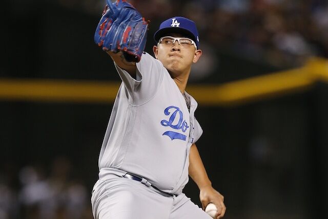 Los Angeles Dodgers pitcher Julio Urias against the Arizona Diamondbacks