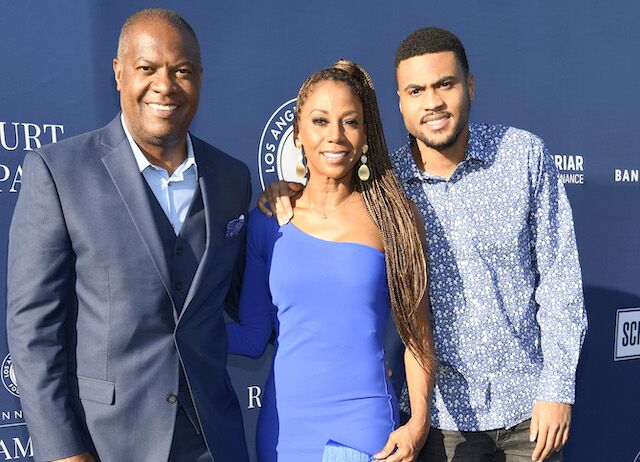 Rodney Peete, Holly Robinson Peete, R.J. Peete, 5th annual Los Angeles Dodgers Foundation Blue Diamond Gala