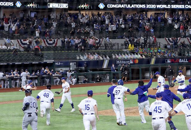 Dodgers win, 2020 World Series