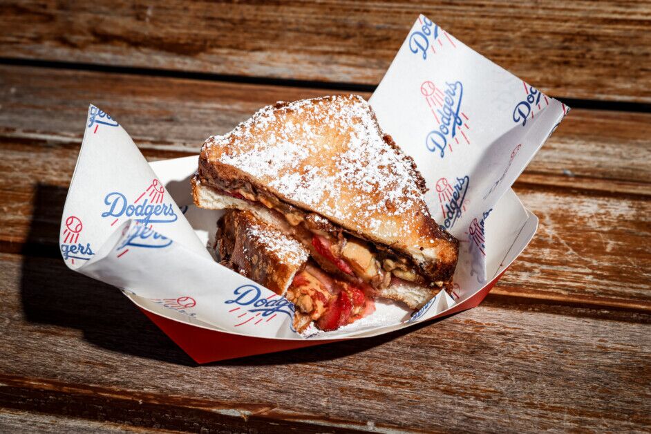 Deep Fried Peanut Butter and Nutella Sandwich, Dodger Stadium food, 2024 World Series Deep Fried Peanut Butter and Nutella Sandwich, Dodger Stadium food, 2024 World Series