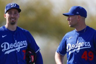 Blake Snell, Blake Treinen, Dodgers workout, 2025 Dodgers Spring Training