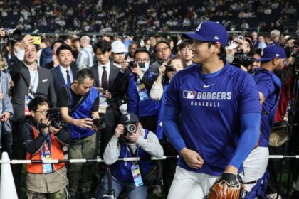Shohei Ohtani, media, photographers, Tokyo Series